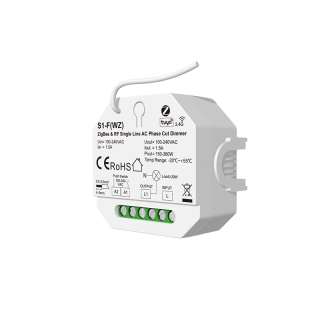 Диммер TRIAC S1-F(WZ) 100-240В 1.5А 1- канал ZigBee / Push Dim / Радио
